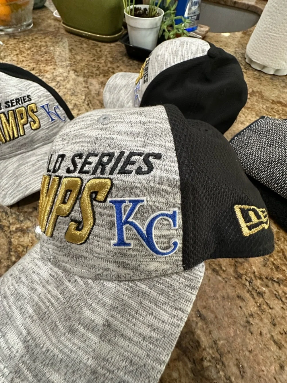 3 Pack KC Kansas City Royals New Era 39THIRTY 2015 World Series Baseball Hats